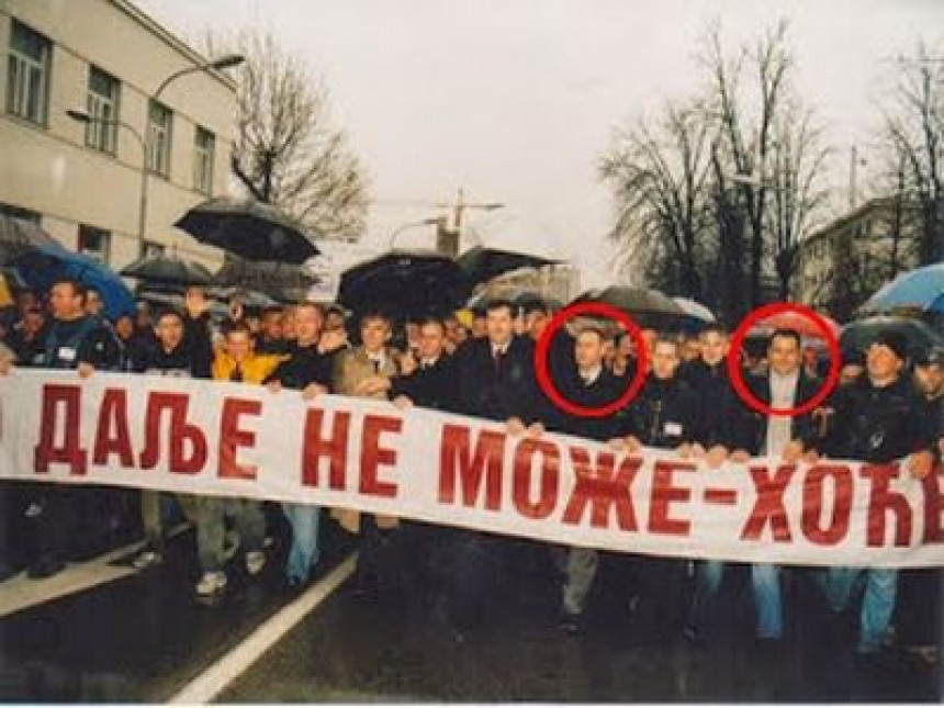 Dodik na čelu demonstranata