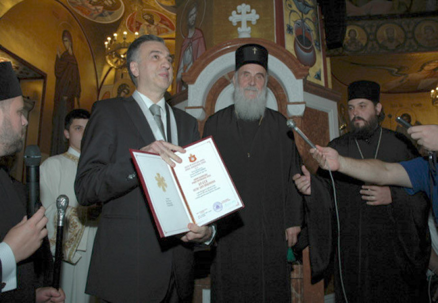 Patrijarh odlikovao predsjednika Crne Gore