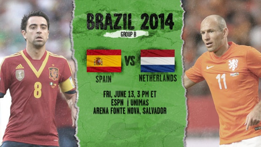 Утакмица дана: Холандија - Шпанија
