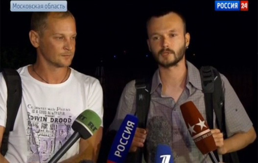 Oslobođeni novinari stigli u Moskvu