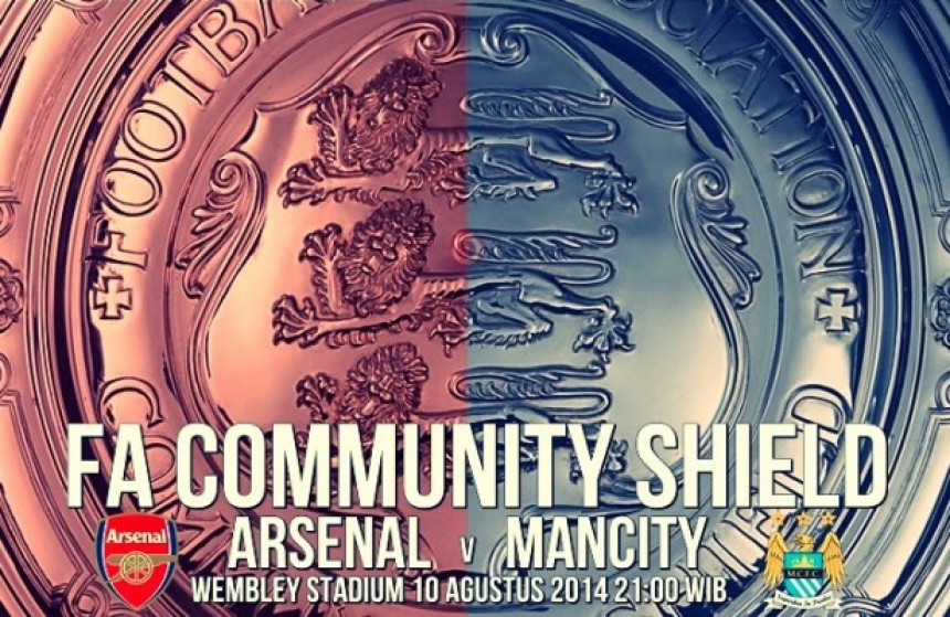 У 16:00 Комјунити шилд: Арсенал - Манчестер Сити