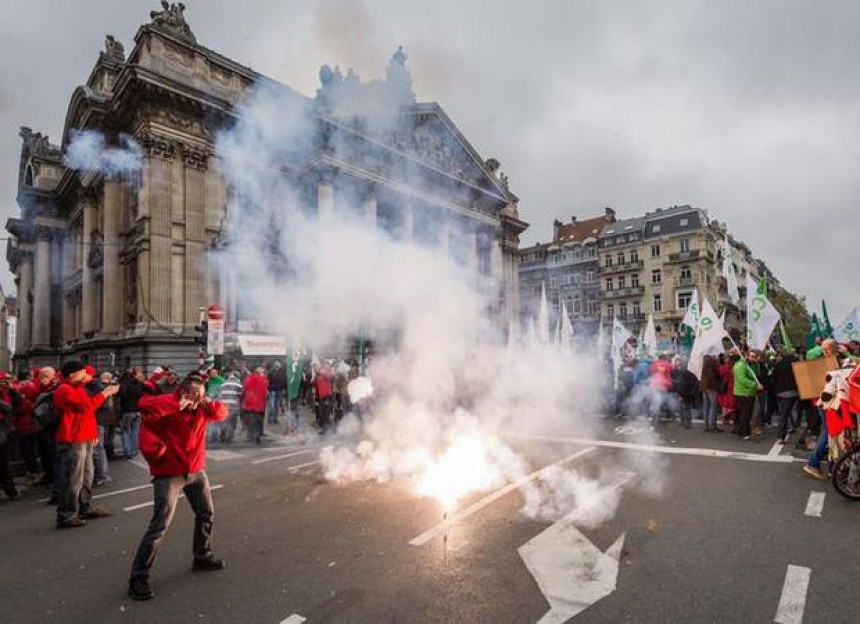 Sukobi policije i demonstranata u Briselu