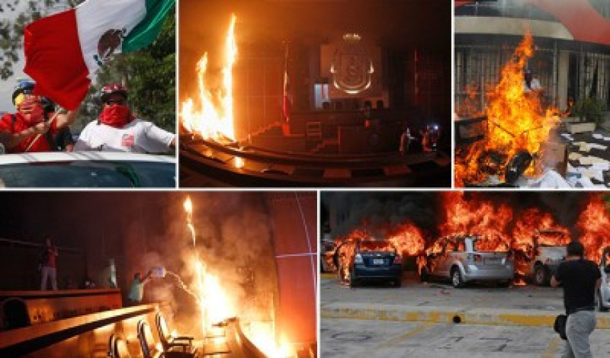Zapaljen parlament u Meksiku