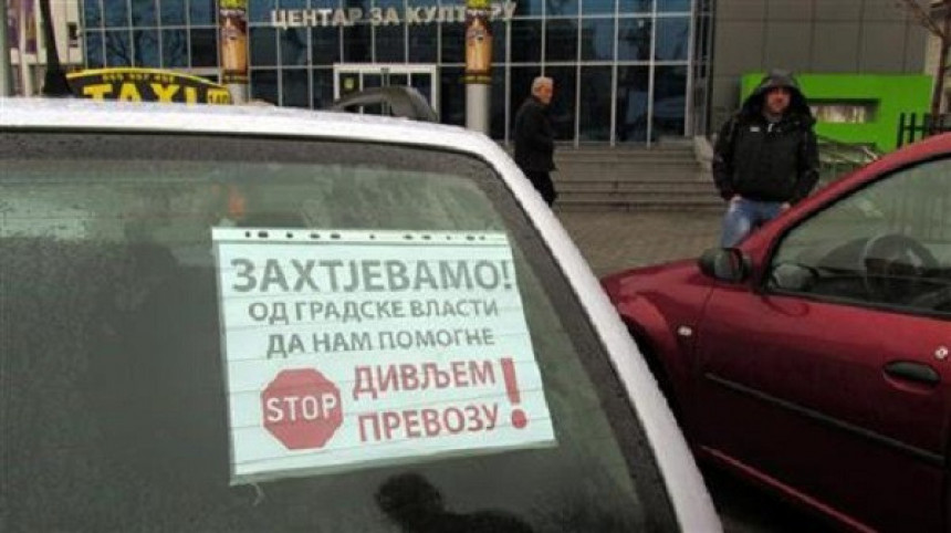 Бијељина: Протест таксиста