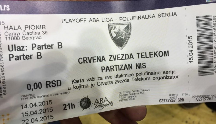 ABA: Zvezda - Partizan, BEZ gostujućih navijača!