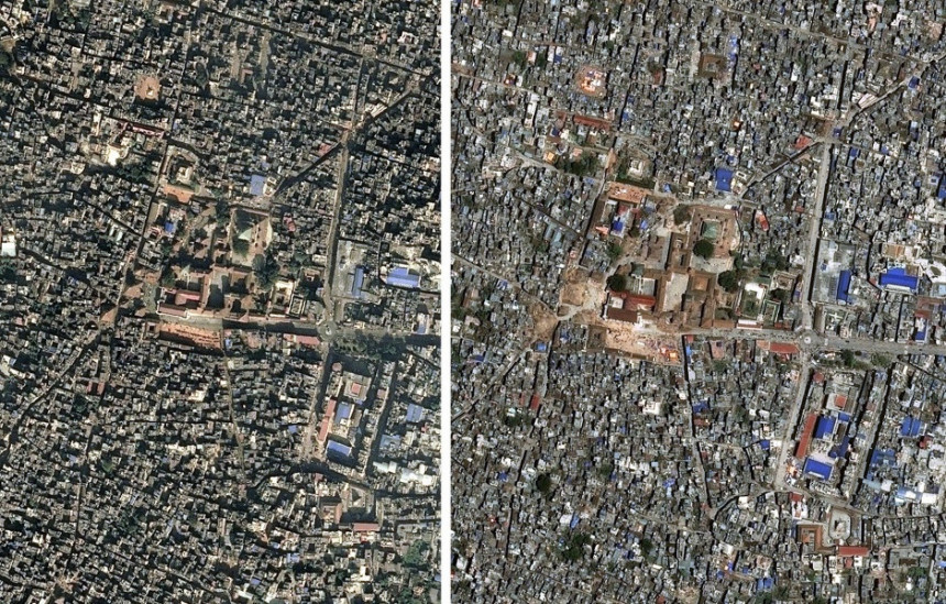 Nepal prije i poslije zemljotresa