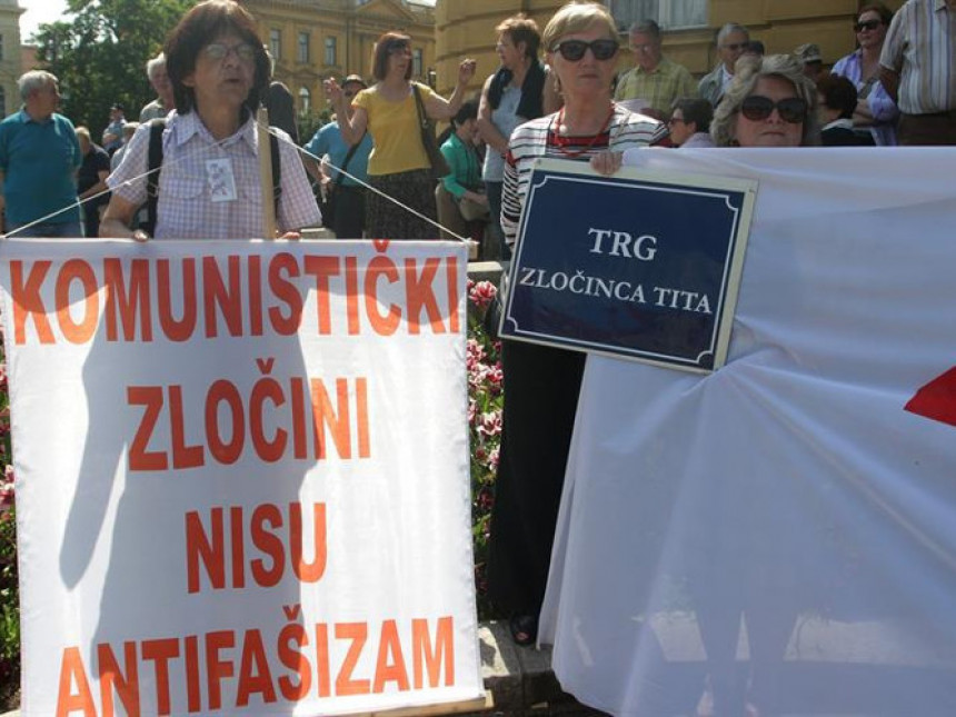 Protesti u Zagrebu: Tito je bio zločinac