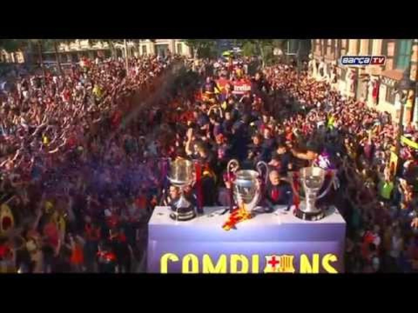 Видео: Барселона поздравила своје јунаке!