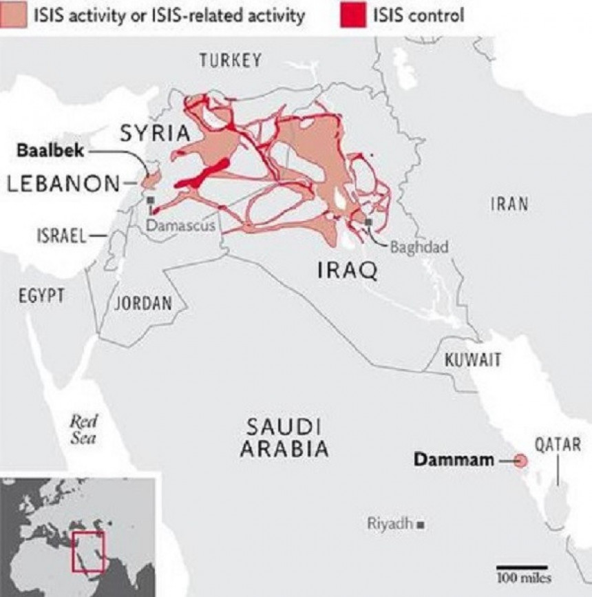 Мапе о ширењу ИДИЛ-а у 13 земаља