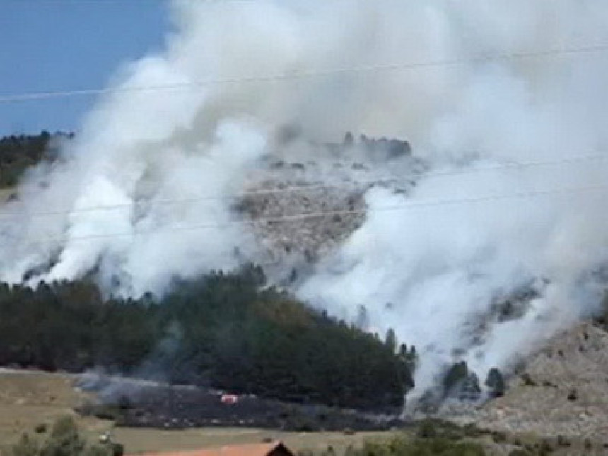 Treći dan bukti požar na Trebinjskim brdima
