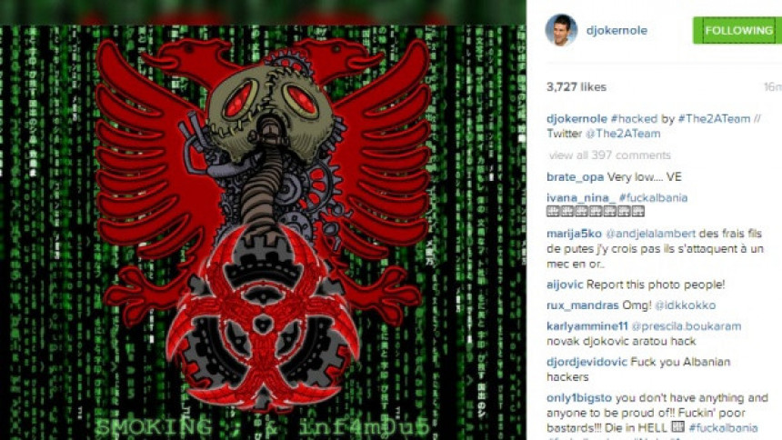 Albanci hakovali Novakov Instagram profil!!!