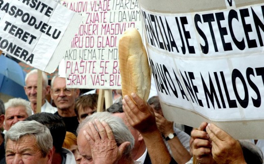 U septembru protest penzionera u FBiH