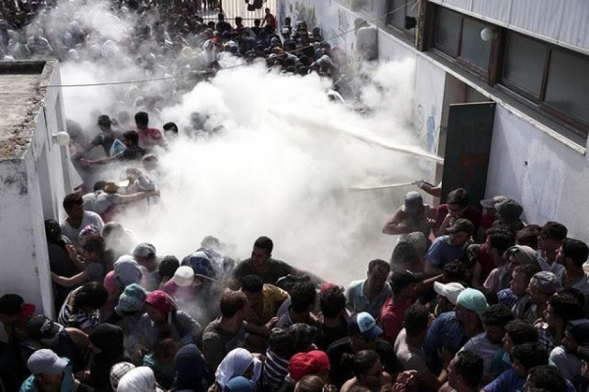 Sukob migranata na grčkom ostrvu