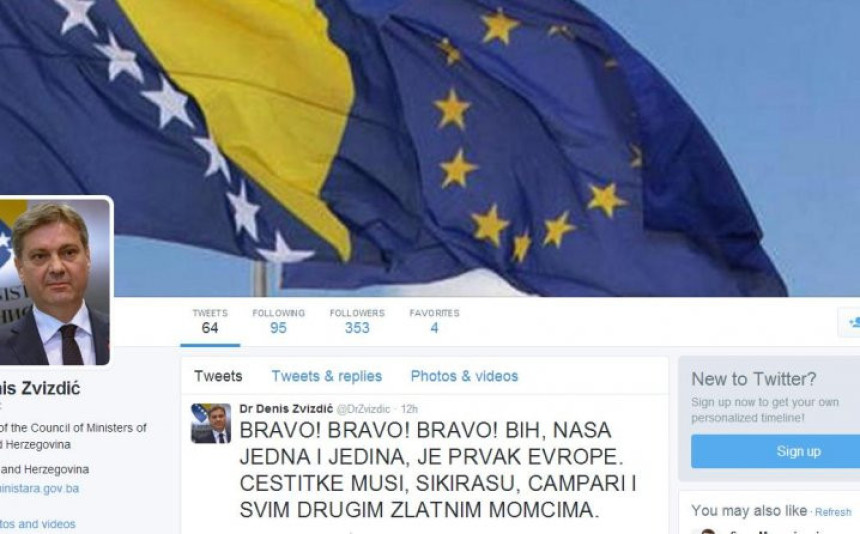 "Tviteraši" isprozivali Denisa Zvizdića 