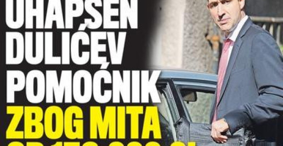 Uhapšen Dulićev pomoćnik zbog mita