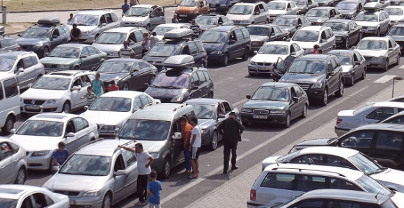Gužve na graničnim prelazima u Srbiji
