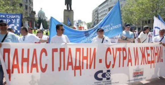 Protestni skup na 1. maj u Beogradu