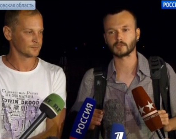 Oslobođeni novinari stigli u Moskvu