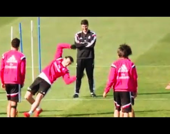 Video: Bejl se osramotio na treningu Reala!