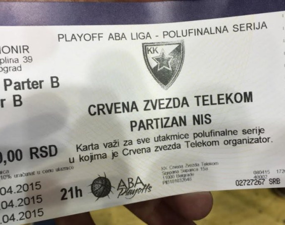 ABA: Zvezda - Partizan, BEZ gostujućih navijača!
