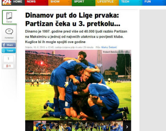 Dinamovci se nadaju reprizi iz 1997. godine!