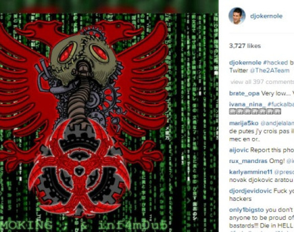 Albanci hakovali Novakov Instagram profil!!!