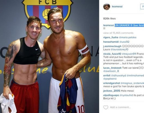 Mesi doživeo da razmeni dres sa Totijem!