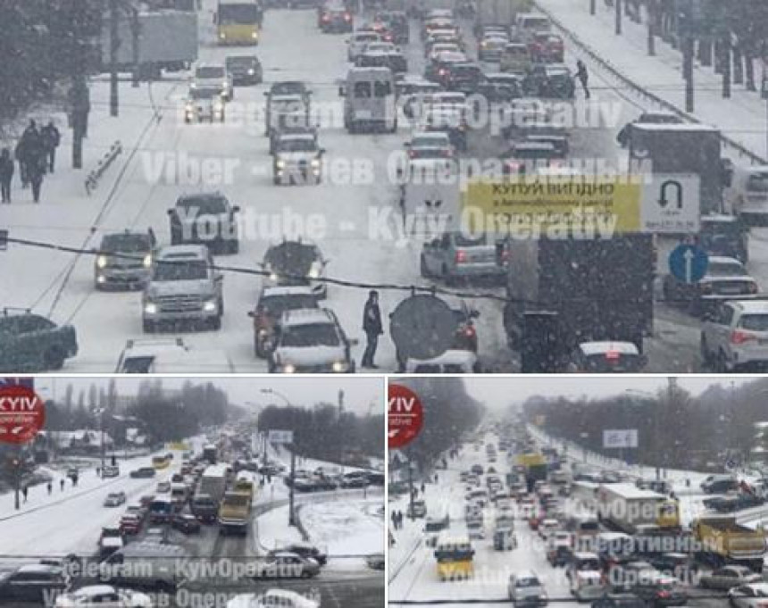 Колапс у Кијеву због снијега