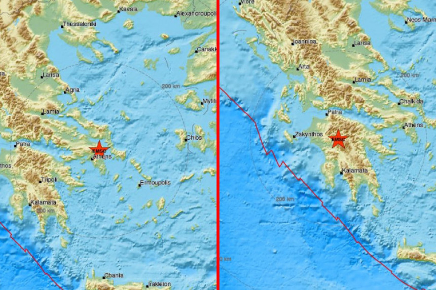 Dva zemljotresa pogodila Grčku