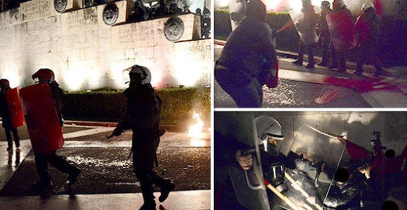 Suzavcem protiv demonstranata