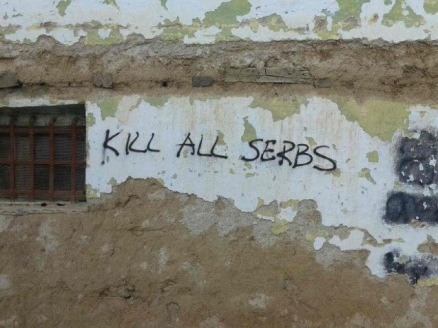 Grafiti mržnje prema Srbima u Gnjilanu