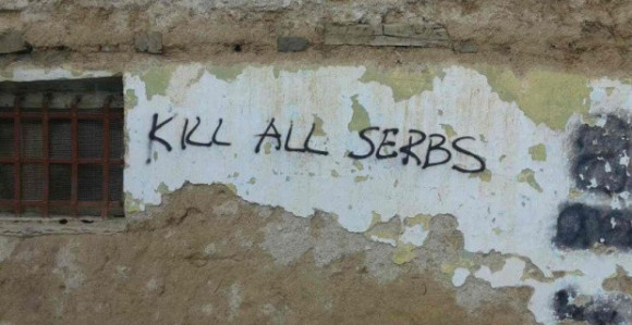 Grafiti mržnje prema Srbima u Gnjilanu