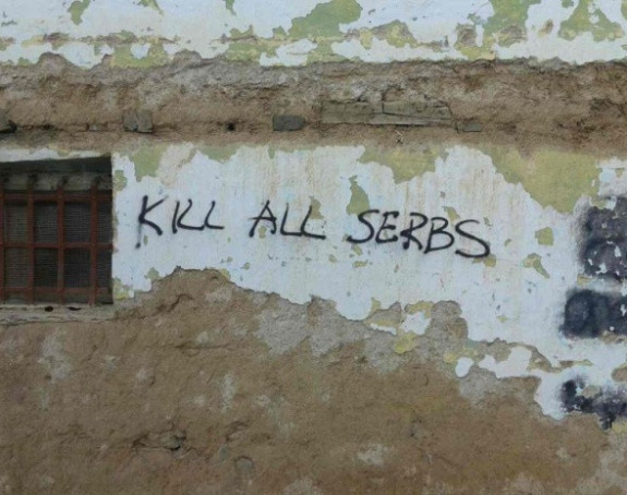 Grafiti mržnje prema Srbima u Gnjilanu