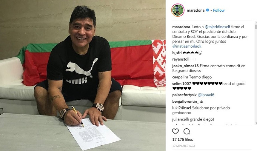 Maradona u Belorusiji - Dinamo Brest je njegov klub!