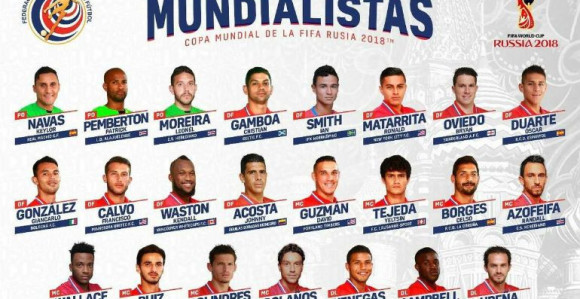 И Костарика објавила коначан списак!