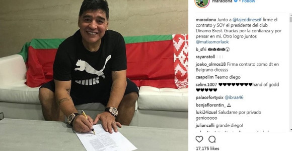 Maradona u Belorusiji - Dinamo Brest je njegov klub!
