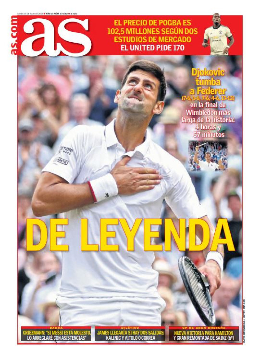 Španci, svaka čast - divna naslovna za Novaka!