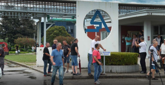 Radnici Aluminija sa Čovićem