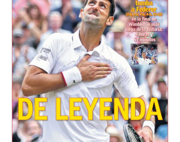 Španci, svaka čast - divna naslovna za Novaka!