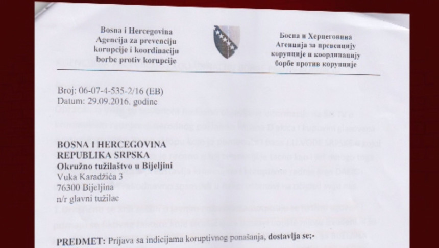 Окружно тужилаштво Бијељина запримило званичну пријаву против Дакића и Кикића 