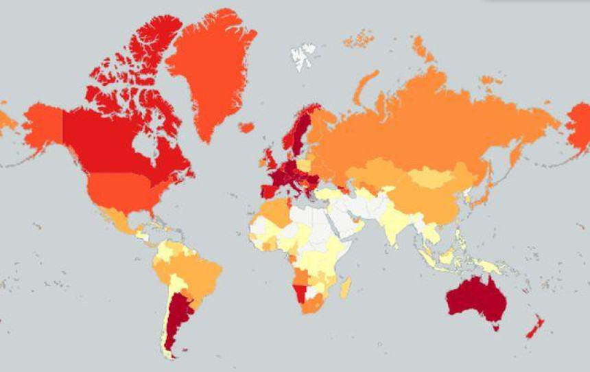 Мапа “најпијанијих” нација на свијету