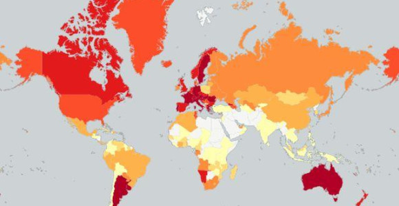 Mapa “najpijanijih” nacija na svijetu