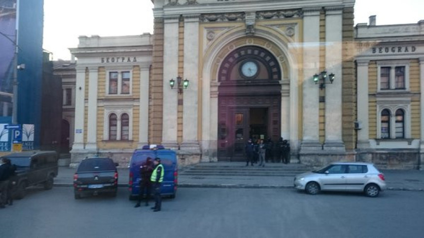 Blokirana željeznička stanica u Beogradu