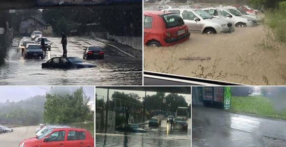 Ulice u Čačku pod vodom