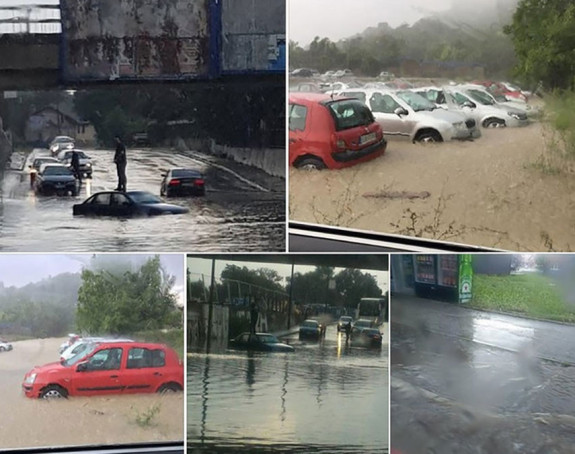 Ulice u Čačku pod vodom