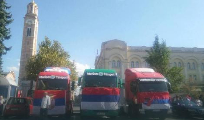 Kamiondžije na čelu svadbe