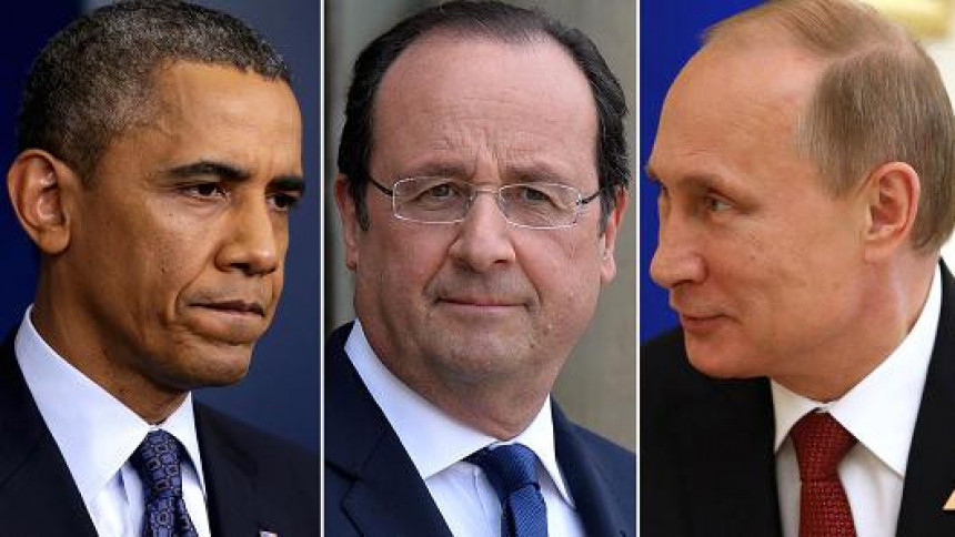 Обама, Оланд и Путин, праве коалицију