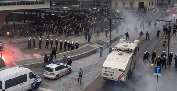Masovni protesti i u sjedištu EU