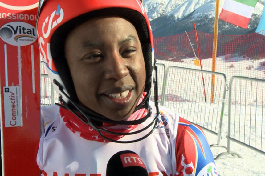 Видео: Хит на СП у скијању! Овако је полицајка са Хаитија завршила скијашку трку...