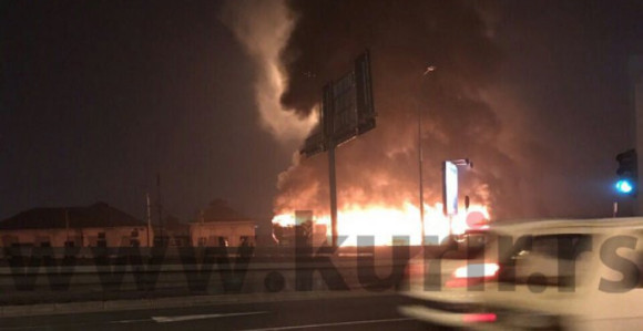 Izbjeglice zapalile voz u Beogradu